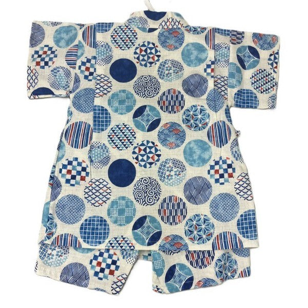 [Pre-Order] Made in Japan Jinbei Set: Traditional Pattern 2-Piece Set (Tsumugi Cotton) (Save 50% in January)