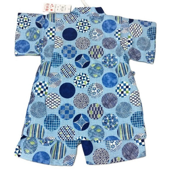 [Pre-Order] Made in Japan Jinbei Set: Traditional Pattern 2-Piece Set (Tsumugi Cotton) (Save 50% in January)