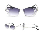 Fashion Trendy Classy Frameless Crystal Sunglasses Women Shades Rimless Rhinestone Sun Glasses Female diamonds Party Eyewear