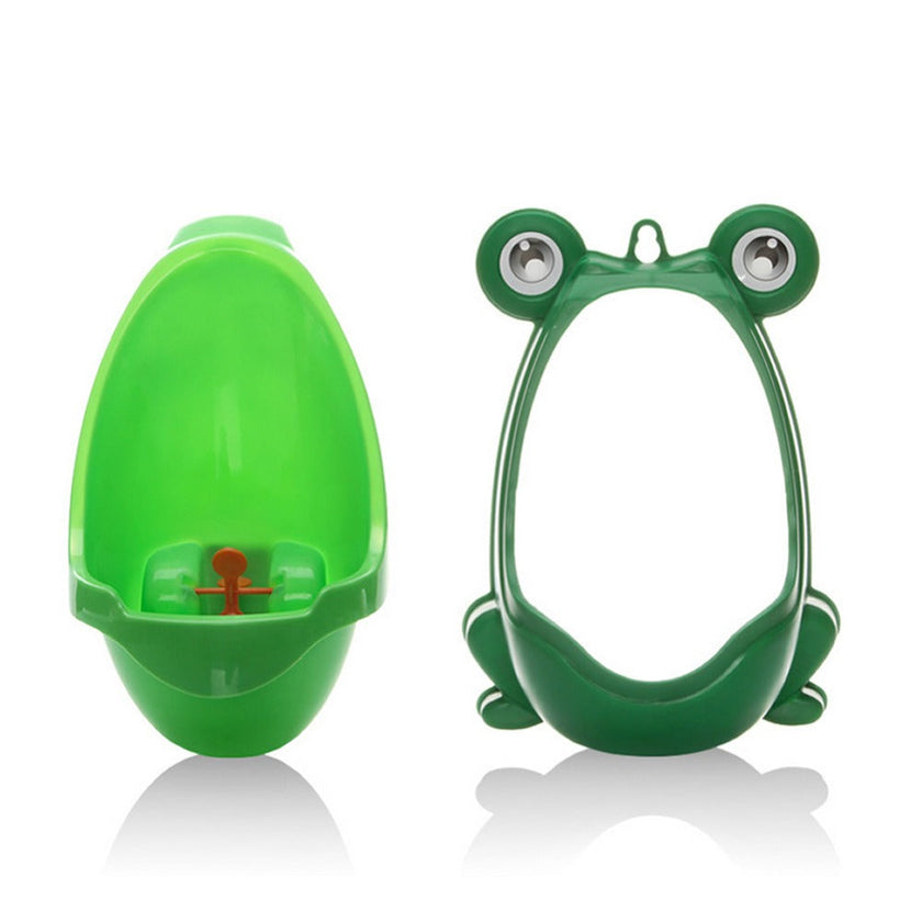 Wall Mounted Potty Trainer Toilet Frog Toddler Boy Urinal with Aiming Target