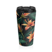 Tropical Orange Lily Travel Mug | Floral Stainless Steel Tumbler
