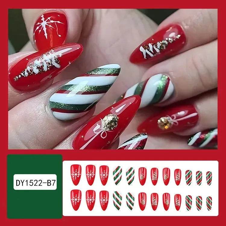 24pcs Christmas False Nail Decal stickers
