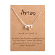 12 Zodiac Sign Necklaces With Gift Card Constellations Pendant Necklace Jewelry