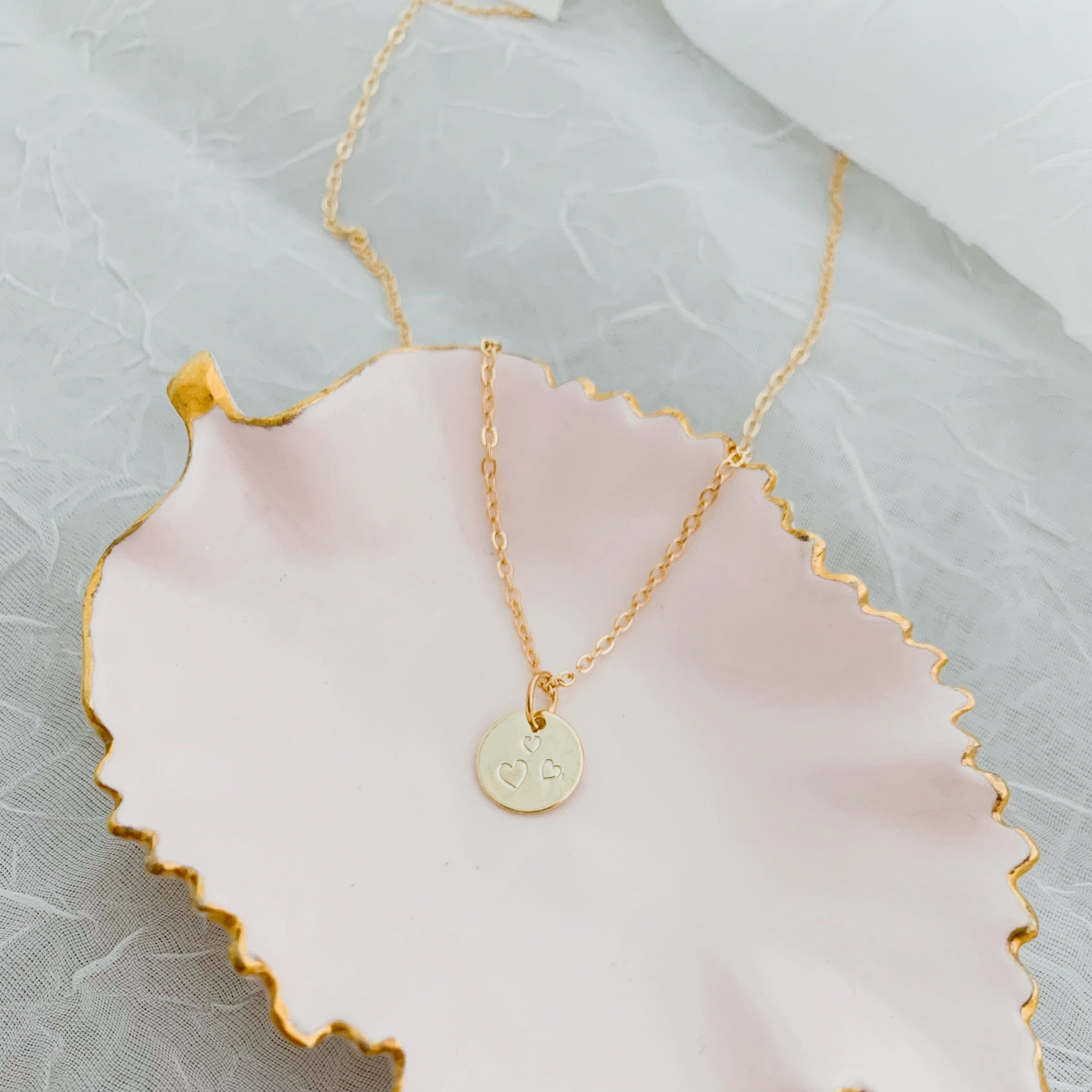 Stamped Heart Necklace