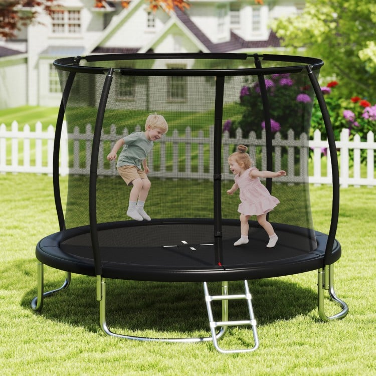 12FT Outdoor Trampoline Heavy-Duty Recreational Trampoline with Safety Enclosure Net