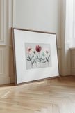 FLEURS DE SAISON, Oeuvre sur toile étirée