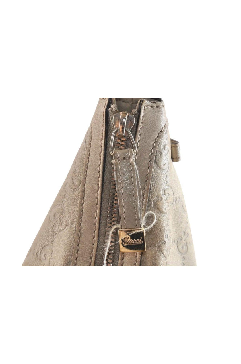 GUCCI Princy Guccissima GG Leather Shoulder Bag 162882 White 7406K