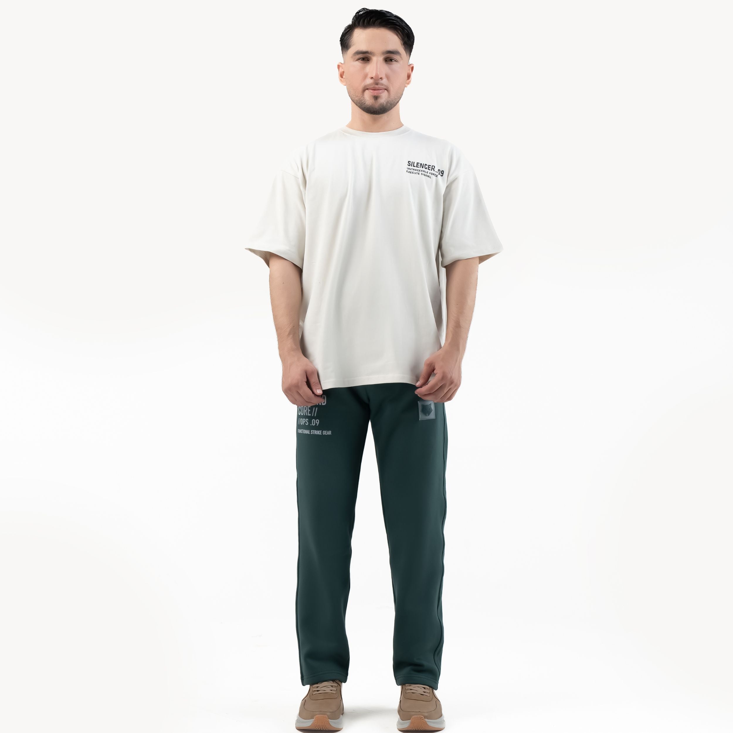 SILENCER 09 OVERSIZE TEE — TACTICAL BEIGE