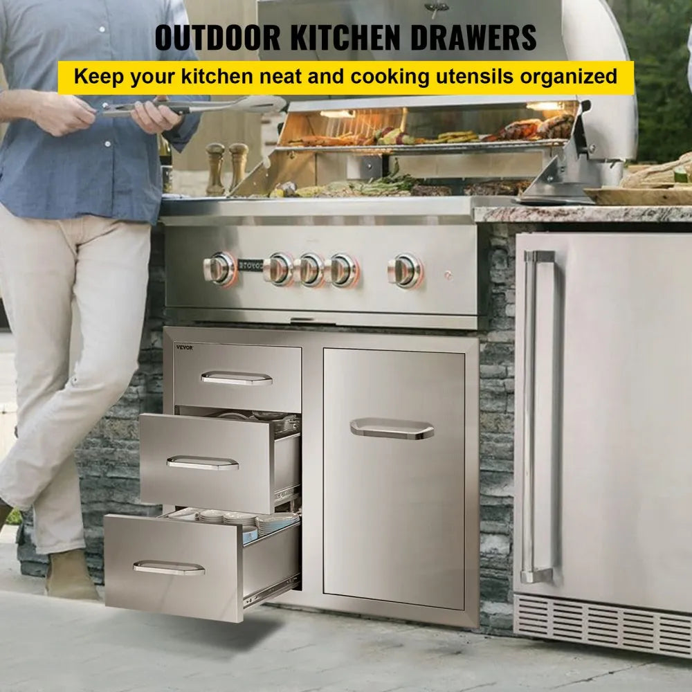 VEVOR Outdoor Kitchen Door Drawer Combo 29.5\