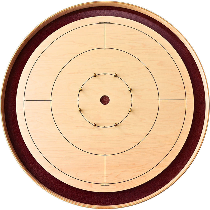 The Royal Red - Tournament Style Crokinole Board Game Set (Meets NCA Standards)