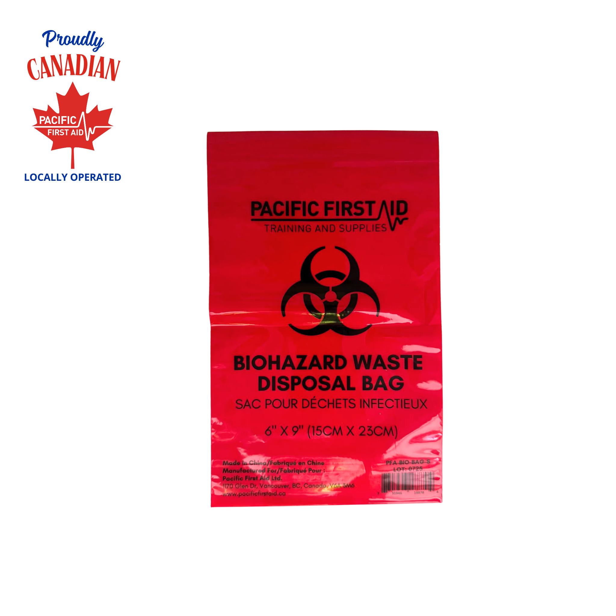 Biohazard Waste Disposal Bags – Small (6