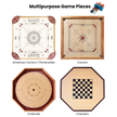 32 Orange and Light Blue Carrom / Pichenotte / Croquignole Rings - (Orange / Light Blue / Natural / Black / White) - Anneaux De Pichenottes - Game Accessories / Accessoires De Jeu