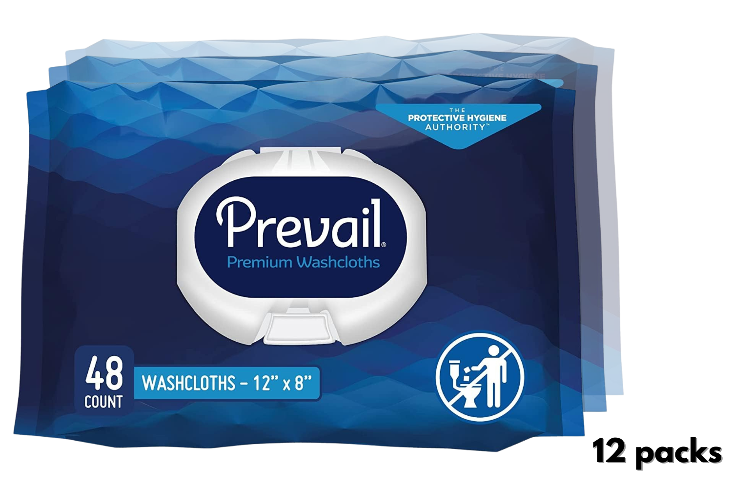 Prevail Adult Washcloths for Sensitive skin, 48 Count
