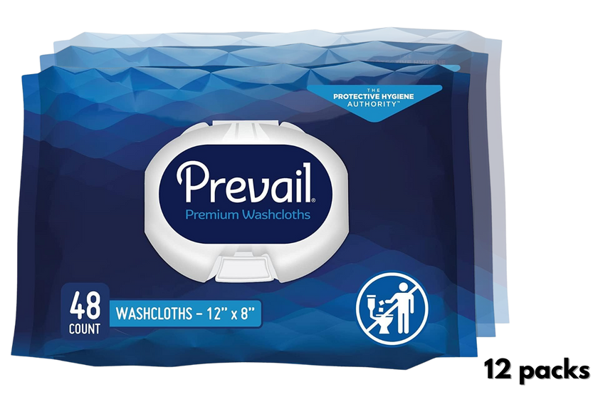 Prevail Adult Washcloths for Sensitive skin, 48 Count