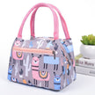 Portable Oxford Printed Insulated Tote Lunch Bag