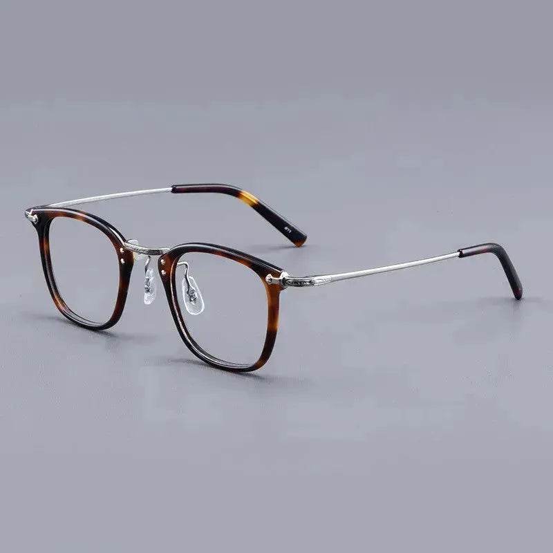 Pure Titanium Vintage Rectangle Crystal Transparent Myopia Glasses Reading  Unisex Spectacle Frame Designer Eyeglasses GMS806 Eyewear