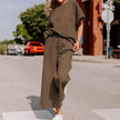 Coord fashion spring and summer 2 piece pant set women