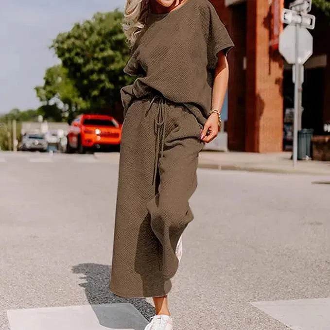Coord fashion spring and summer 2 piece pant set women