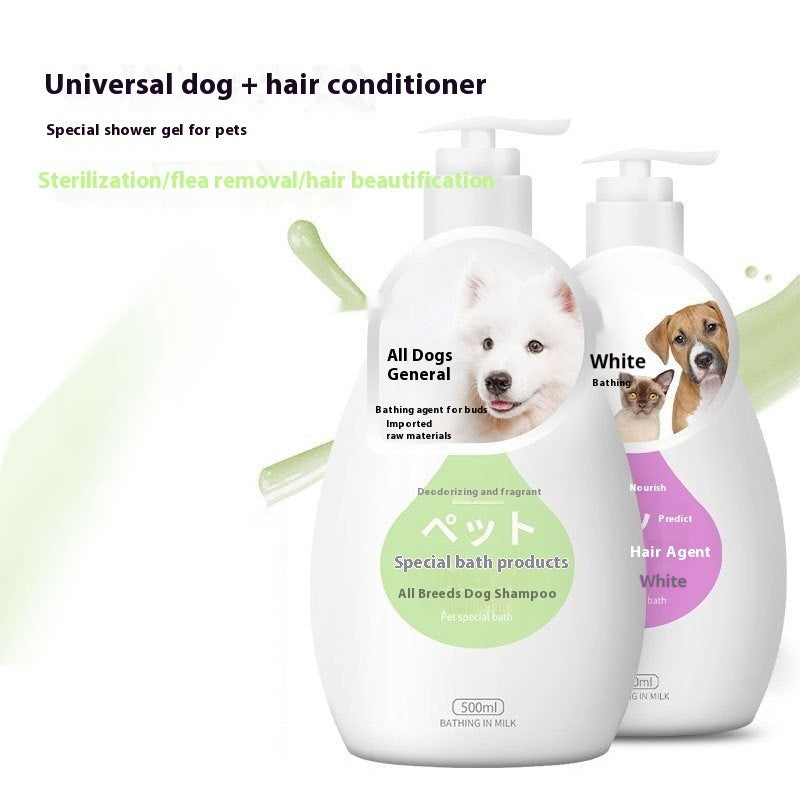 Pet Shower Gel & Shampoo – Breed-Specific Formula for Dogs & Cats | Deodorizing Bath Wash