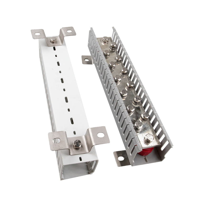 600A 12 Stud Busbars | Red & Black Kit