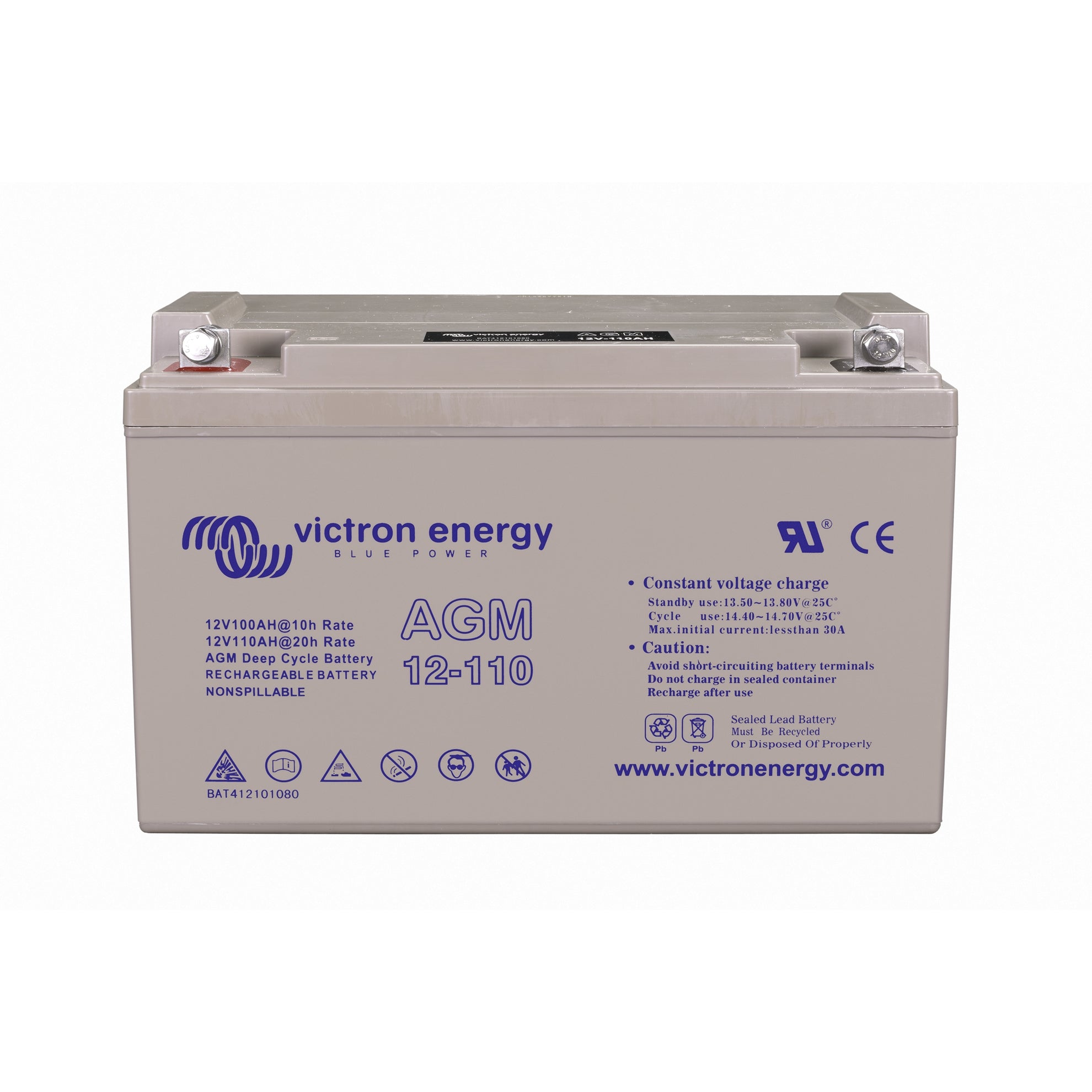 Victron Energy – 12V/110Ah Deep Cycle AGM Battery - Group 31 | BAT412101084
