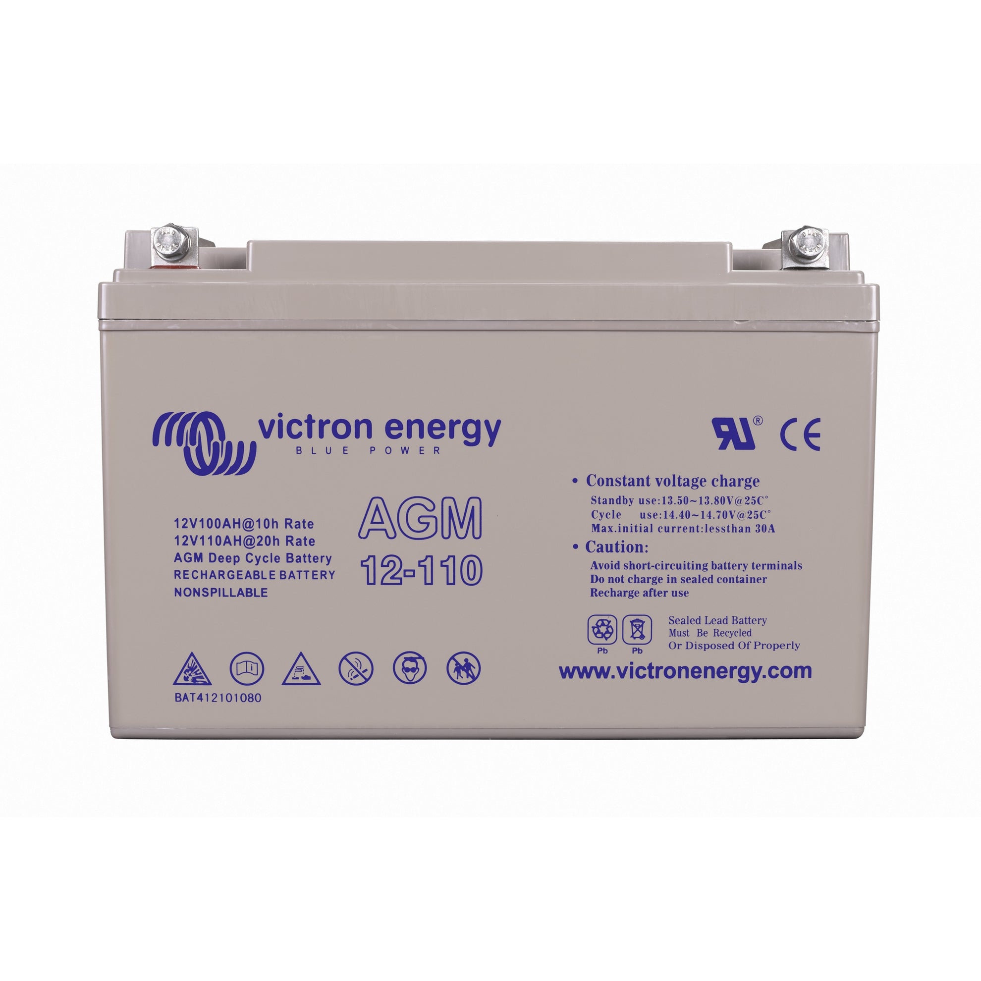 Victron Energy – 12V/110Ah Deep Cycle AGM Battery - Group 31 | BAT412101084