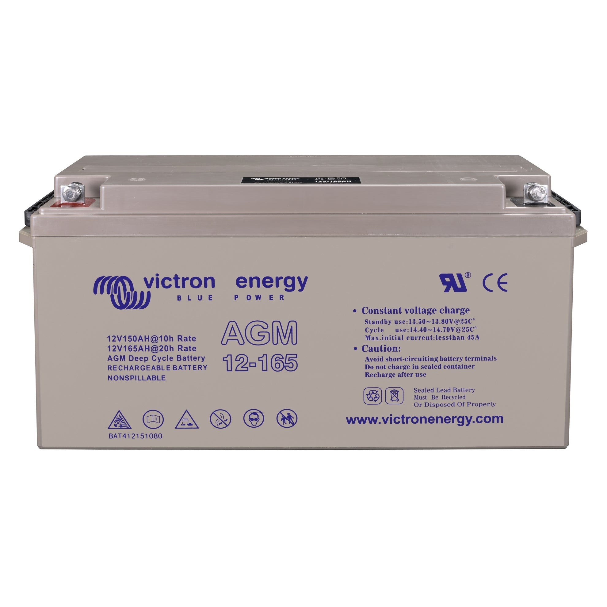 Victron Energy – 12V/165Ah Deep Cycle AGM Battery | BAT412151084