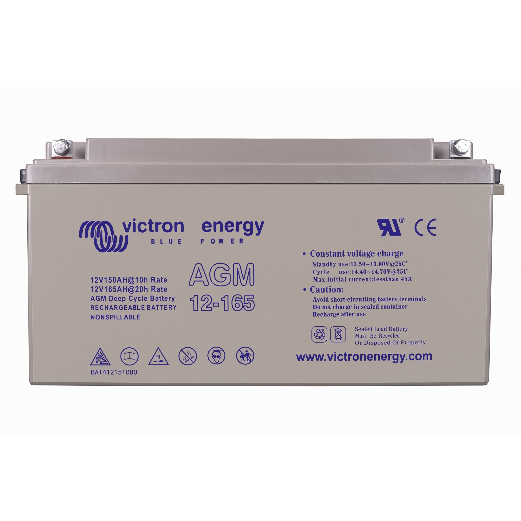 Victron Energy – 12V/165Ah Deep Cycle AGM Battery | BAT412151084