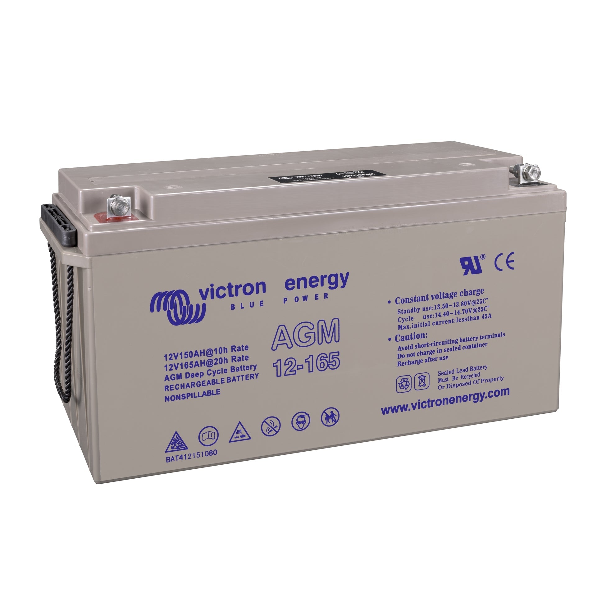 Victron Energy – 12V/165Ah Deep Cycle AGM Battery | BAT412151084
