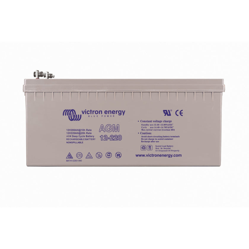Victron Energy – 12V/220Ah Deep Cycle AGM Battery - Group 8D | BAT412201084