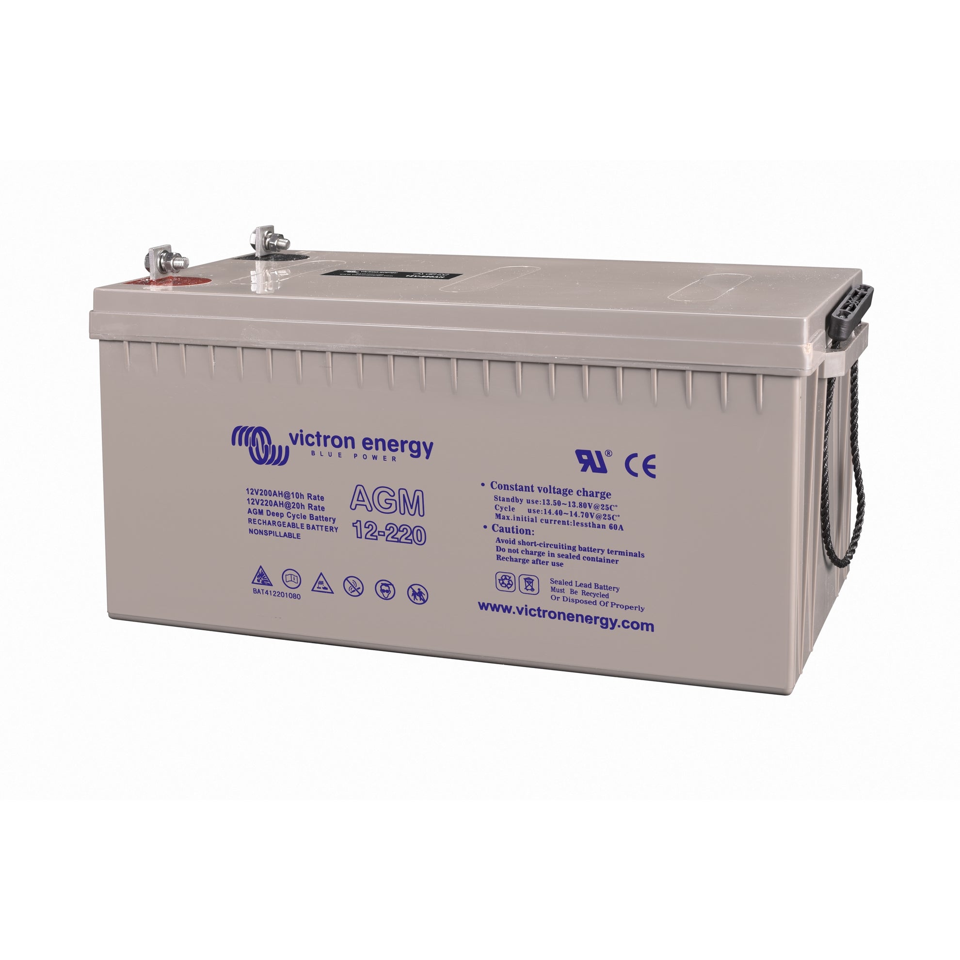 Victron Energy – 12V/220Ah Deep Cycle AGM Battery - Group 8D | BAT412201084