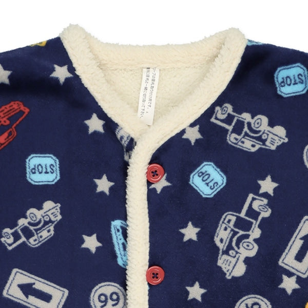 西松屋 ELFINDOLL マイクロフリース裏ボアロングポンチョ（くるま） 正規品