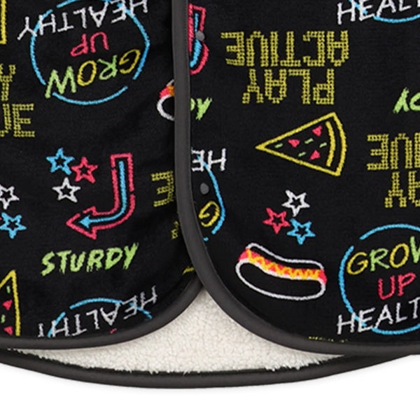 西松屋 ELFINDOLL マイクロフリース裏ボアロングポンチョ（ネオンカラー・ジャンクフード） 正規品