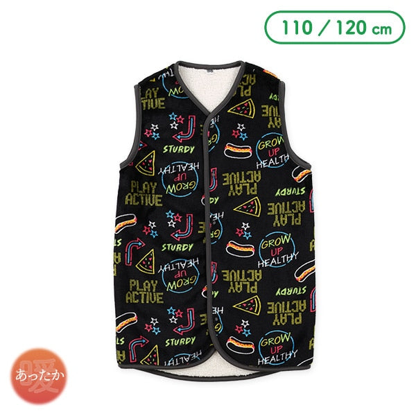 西松屋 ELFINDOLL マイクロフリース裏ボアロングポンチョ（ネオンカラー・ジャンクフード） 正規品