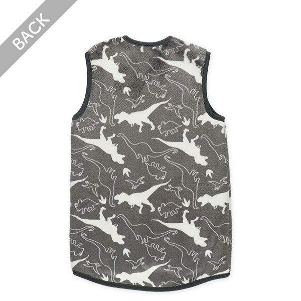 西松屋 ELFINDOLL マイクロフリース裏ボアロングポンチョ（恐竜） 正規品