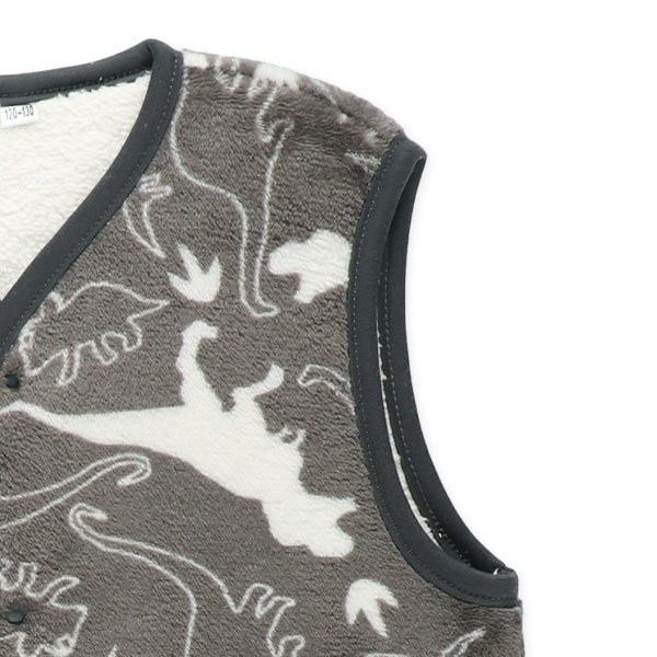 西松屋 ELFINDOLL マイクロフリース裏ボアロングポンチョ（恐竜） 正規品