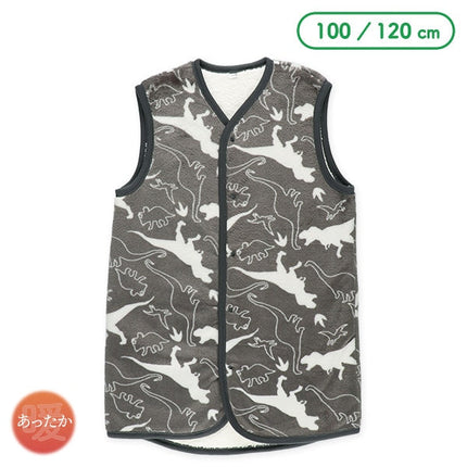 西松屋 ELFINDOLL マイクロフリース裏ボアロングポンチョ（恐竜） 正規品