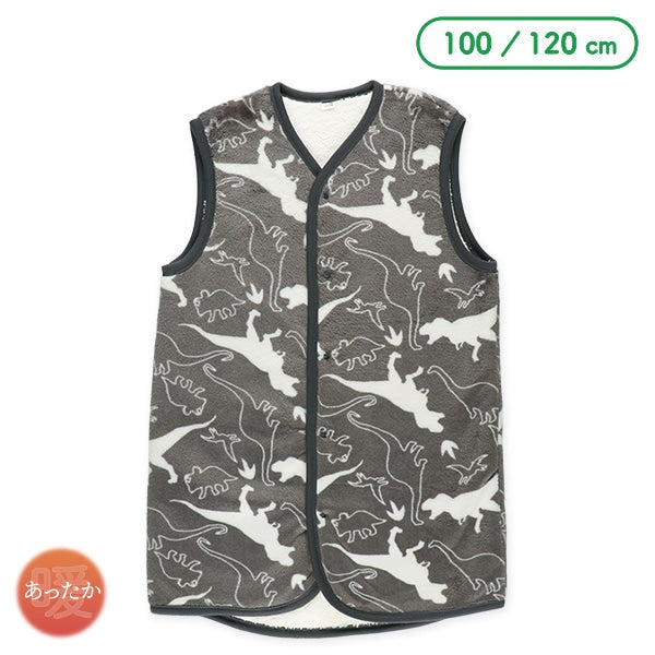 西松屋 ELFINDOLL マイクロフリース裏ボアロングポンチョ（恐竜） 正規品