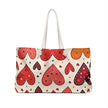 Hand-Drawn Hearts Weekender Bag | Valentine Pattern Tote