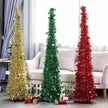 Artificial Tinsel Up Christmas Tree With Stand Gorgeous Collapsible Artificial Christmas Tree For Christmas Decorations