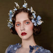 Bridal Wedding Hair Accessories Flower Headband Blue