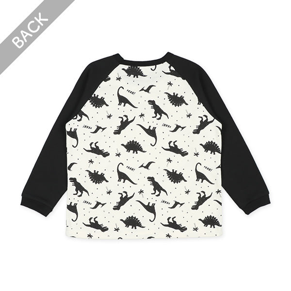 西松屋 ELFINDOLL 腹巻付き裏起毛ラグラン長袖パジャマ（恐竜） 正規品