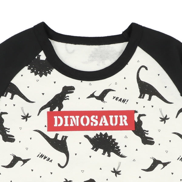 西松屋 ELFINDOLL 腹巻付き裏起毛ラグラン長袖パジャマ（恐竜） 正規品