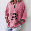 Casual Summer Cotton blend pocket women blouse  top