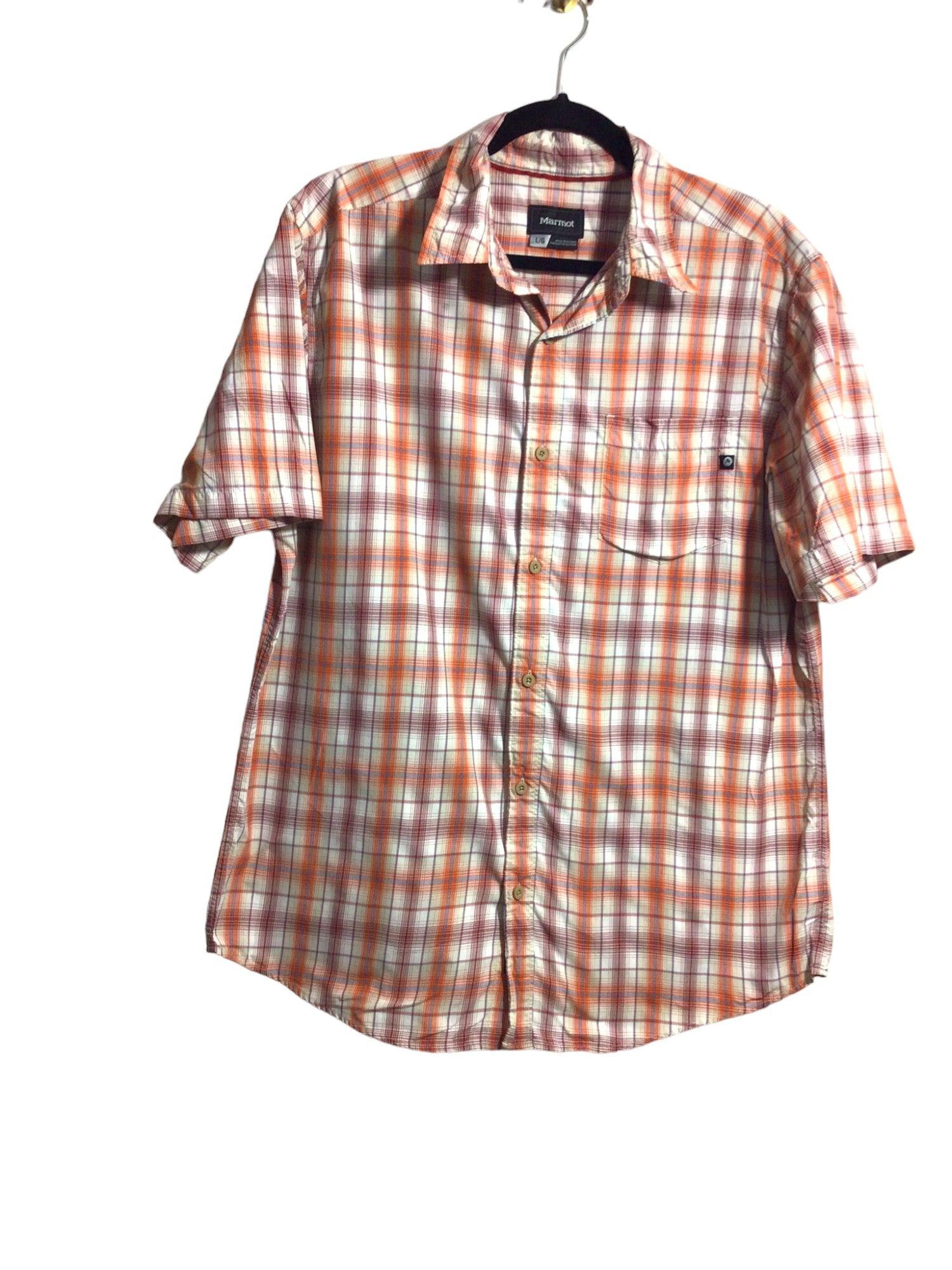 MARMOT Men Button Down Tops Regular fit in Orange - L