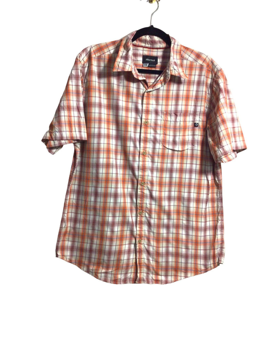 MARMOT Men Button Down Tops Regular fit in Orange - L