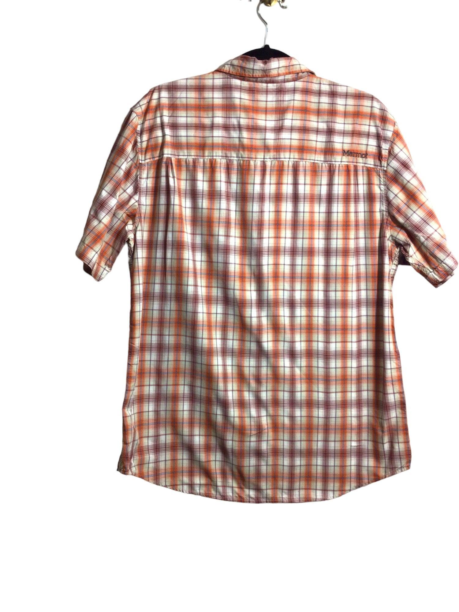 MARMOT Men Button Down Tops Regular fit in Orange - L