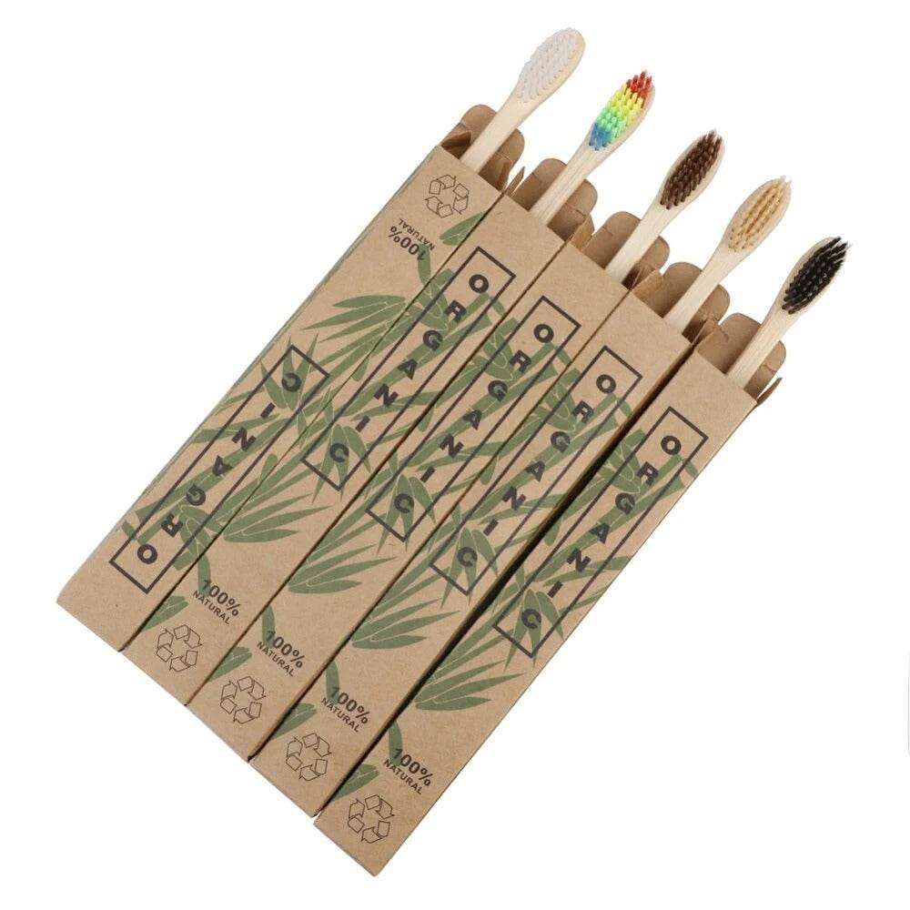 10pcs  Bamboo toothbrushes