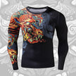 Men’s Dragon MMA Compression Rash Guard – Long Sleeve BJJ Grappling Training Shirt