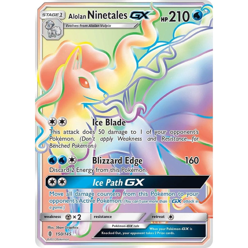 Alolan Ninetales GX (Secret) (150/145) (SM02)